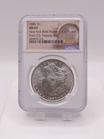  Ngc Graded MS 63 1886 Morgan Silver Dollar