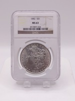  Ngc Graded MS 63 1882 Morgan Silver Dollar