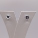  14KT WHITE GOLD 1 CARAT CUSHION CUT AQUAMARINE SOLITAIRE STUD EARRINGS