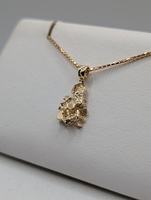 14kt Yellow Gold 7/8" Nugget Pendant