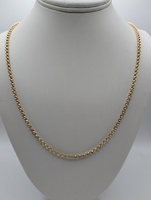  14KT YELLOW GOLD 24" ROLO LINK CHAIN