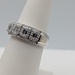  SIZE 7 14KT WHITE GOLD ~1.2 TOTAL CARAT WT. BAGUETTE & ROUND DIAMOND BAND RING