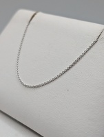  14KT WHITE GOLD 18" THINK CABLE LINK CHAIN