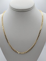  18KT YELLOW GOLD 23" CABLE LINK STYLE CHAIN