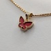 18kt Yellow Gold 3/8" Cinnabar Butterfly Pendant
