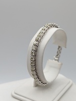  14KT WHITE GOLD ~10 TOTAL CARAT WT. ROUND DIAMOND 7" TENNIS BRACELET