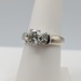  SIZE 7.5 14KT WHITE GOLD ~1.5 CARAT ROUND DIAMOND WITH ACCENTS RING