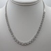  18KT WHITE GOLD ~5 TOTAL CARAT WT. DIAMOND CLUSTER FLOWER LINK 16 1/2" NECKLACE