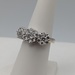  SIZE 7 18KT WHITE GOLD ~1.50 TOTAL CARAT WT. DIAMOND FLORAL CLUSTER BAND RING
