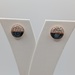  14KT ROSE GOLD NA HOKU ~.30 TOT. CARAT WT. DIAMOND & ABALONE 3/8" STUD EARRINGS