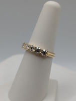  SIZE 6.5 18KT YELLOW GOLD ~.75 TOTAL CARAT WT. 5-DIAMOND BAND RING