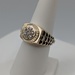  SIZE 7.5 14KT YELLOW GOLD ~.35 TOTAL CARAT WT. DIAMOND CLUSTER ROLEX STYLE RING