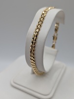  18KT YELLOW GOLD 8" CURB LINK BRACELET