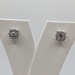  14KT WHITE GOLD ~.50 TOTAL CARAT WT. ROUND DIAMOND CLUSTER STUD EARRINGS
