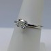  SIZE 7.5 14KT WHITE GOLD .91 CARAT CUSHION MODIFIED CUT DIAMOND SOLITAIRE RING
