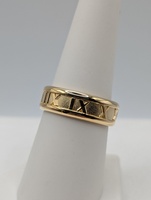  SIZE 7.5 18KT YELLOW GOLD TIFFANY & CO ATLAS BAND RING