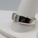  SIZE 12 14KT WHITE GOLD ~.16 TOTAL CARAT WT. 2-DIAMOND ACCENT 7.8mm BAND RING