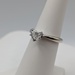  SIZE 6 14KT WHITE GOLD .90 CARAT HEART BRILLIANT CUT DIAMOND SOLITAIRE RING