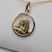  18KT YELLOW GOLD CUT OUT 7/8" RELIGIOUS MEDAL PENDANT
