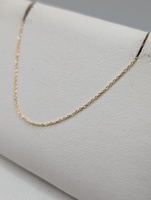  18KT YELLOW GOLD 18" CABLE LINK CHAIN