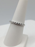 SIZE 7.5 14KT WHITE GOLD ~.30 TOTAL CARAT WT. ROUND DIAMOND BAND RING