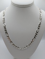  925 STERLING SILVER 30" FIGARO LINK CHAIN