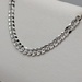  14KT WHITE GOLD 22" DIAMOND CUT CURB LINK CHAIN