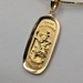  14KT YELLOW GOLD OVAL ST. CHRISTOPHER 1 1/8" RELIGIOUS MEDAL PENDANT