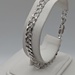  14KT WHITE GOLD 8" DIAMOND CUT CURB LINK BRACELET