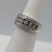  SIZE 5.5 14KT WHITE GOLD ~1 TOTAL CARAT WT. ROUND DIAMOND 3-ROW BAND RING