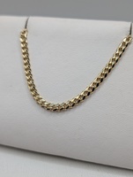  10KT YELLOW GOLD 22.5" CURB LINK CHAIN