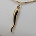  14KT YELLOW GOLD 1 1/4" ITALIAN HORN PENDANT