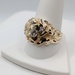  SIZE 11 14KT YELLOW GOLD ~.60 TOTAL CARAT WT. ROUND DIAMOND ACCENT NUGGET RING
