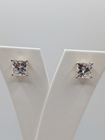  14KT YELLOW GOLD IGI CERTIFIED LAB GROWN 4.12 TOTAL CARAT WT. DIAMOND EARRINGS