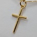  24KT YELLOW GOLD 7/8" CROSS PENDANT