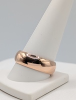  SIZE 11.5 18KT ROSE GOLD  7.4mm BAND RING