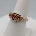  SIZE 8 14KT YELLOW GOLD ~1.26 TOTAL GEM WEIGHT SAPPHIRE AND DIAMOND 