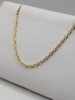  18KT YELLOW GOLD 26" DIAMOND CUT CABLE LINK CHAIN