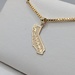  14KT YELLOW GOLD 1" CALIFORNIA STATE PENDANT