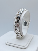  950 STERLING SILVER 7 1/2" CUBAN LINK BRACELET