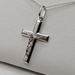  14KT WHITE GOLD 1 1/4" RELIGIOUS CROSS PENDANT