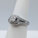  SIZE 7 950 PLATINUM ~1.60 TOTAL CARAT WT. PRINCESS AND ROUND CUT DIAMOND RING