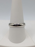  SIZE 9.5 14KT WHITE GOLD POLISHED FINISH PLAIN BAND RING