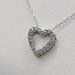  10KT WHITE GOLD ~.20 TOTAL CARAT WT. DIAMOND PAVE 1/2" HEART SLIDER PENDANT