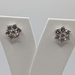  18KT WHITE GOLD ~1.4 TOTAL CARAT WT. DIAMOND CLUSTER 3/8" POST EARRINGS