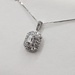  14KT WHITE GOLD LAB GROWN ~1 TOTAL CARAT WT. DIAMOND HALO STYLE 1/2" PENDANT