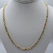  14KT YELLOW GOLD 22 1/2" DIAMOND CUT ROPE LINK CHAIN