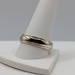  SIZE 10 10KT WHITE GOLD BRUSHED AND POLISHED FINISH BAND RING