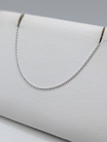  14KT WHITE GOLD 19" THIN CABLE LINK CHAIN